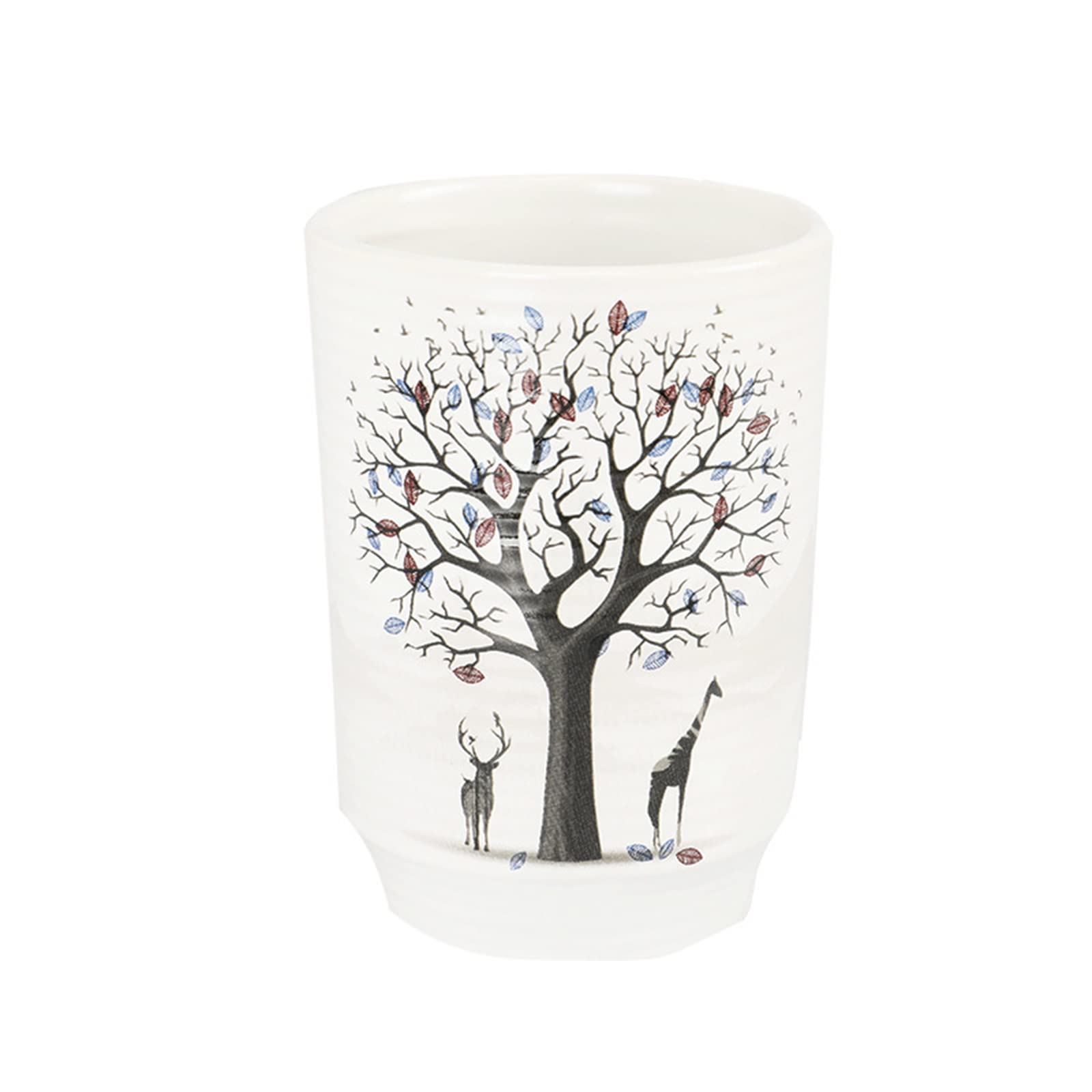Juego de 4 dispensadores de jabón para baño y Soporte para cepillos de Dientes, con dispensador de loción de cerámica, Porta Cepillo de Dientes, Vaso y jabonera -Blanco