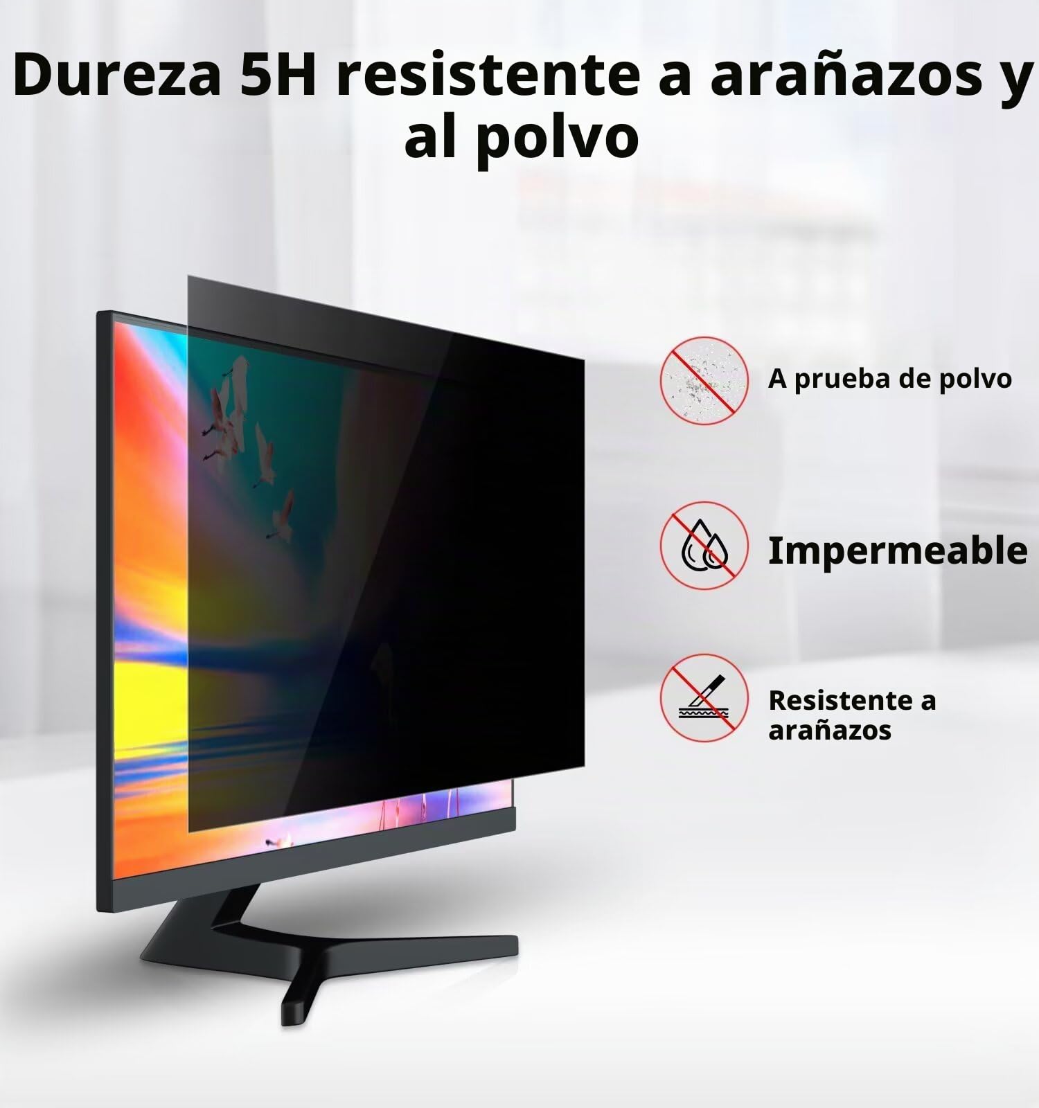 Filtro de pantalla de privacidad de computadora de 21.5 pulgadas para monitor de computadora de pantalla ancha [relación de aspecto 16:9] Película protectora antiespíaanti azulantiarañazos para
