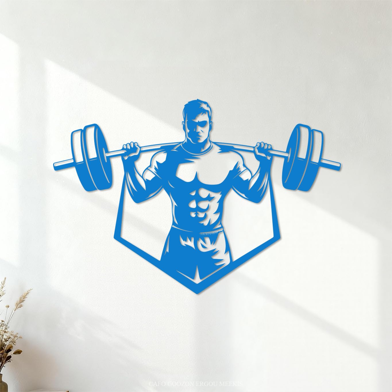 Vinyl Wall Decals Best Gym Logo Design 50.4x74.3cm Tattoo Culture Blue โ image 1