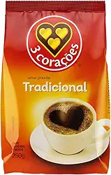3 Corações Café Torrado E Moído Tradicional Pacote 250G