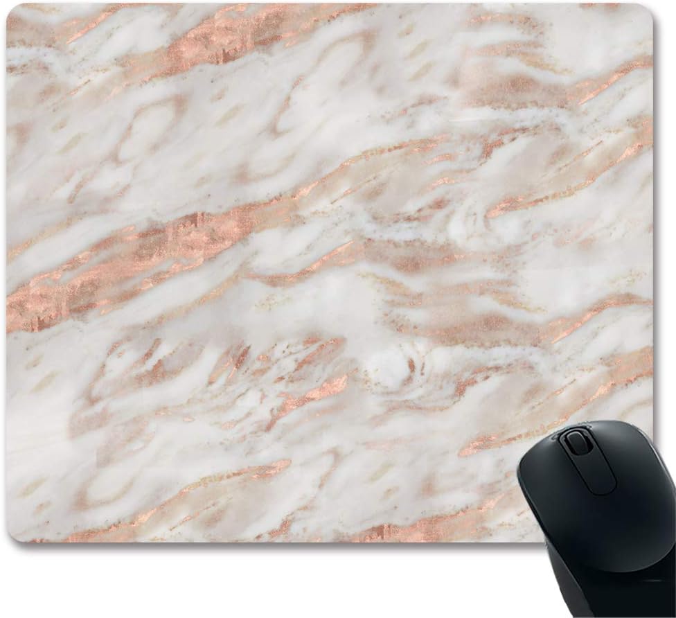 Gold Marble Abstract Marbled Chic Elegant White Marble Large Personalized Customized Gaming Mouse Pad