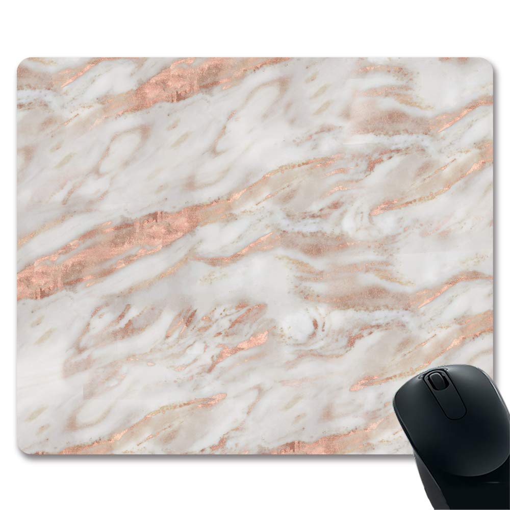 Gold Marble Abstract Marbled Chic Elegant White Marble Large Personalized Customized Gaming Mouse Pad