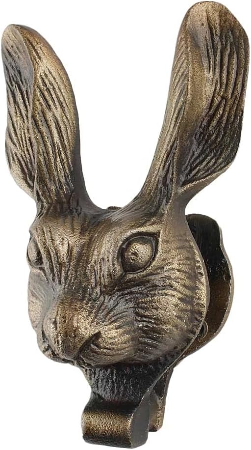 Indian Shelf Rabbit Face Iron Door Knockers for Front Door - Georgious Entrance Door Decoration Items for Home - Antique Antique Door Bell - 8.25 Cm