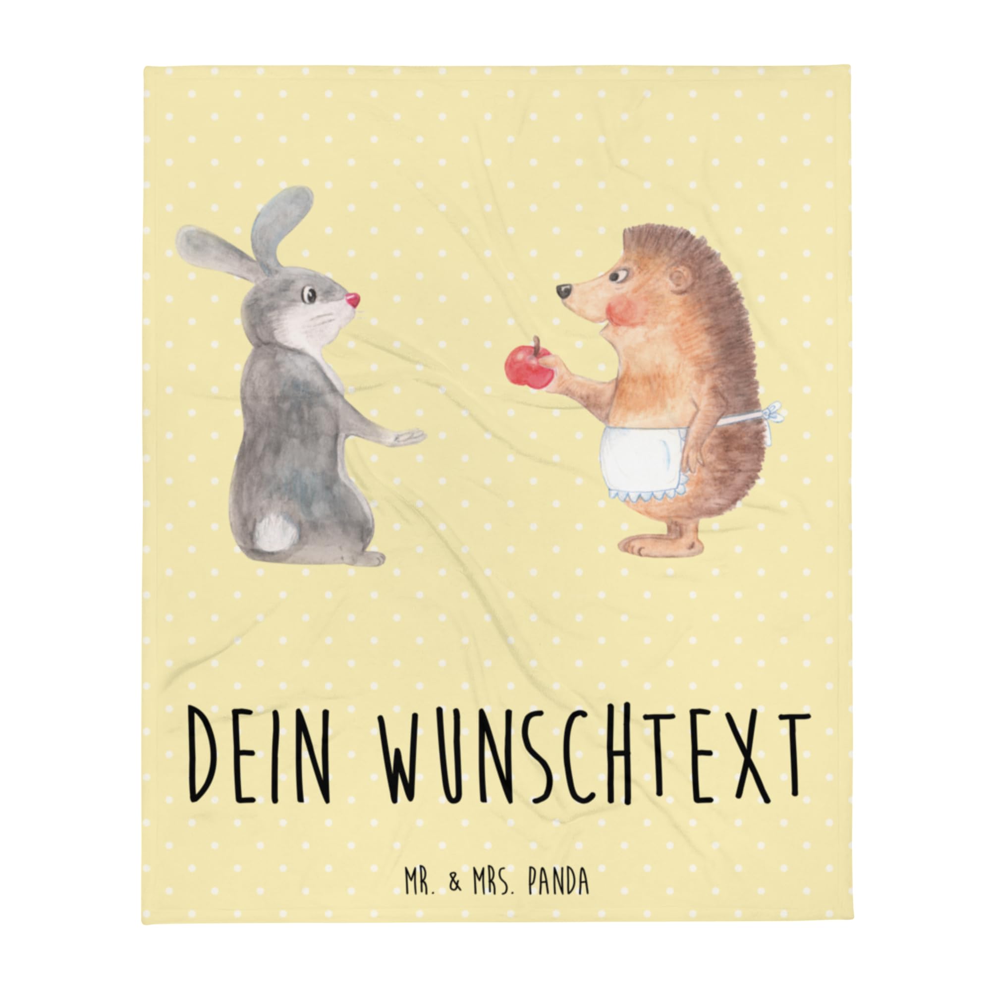 Mr. & Mrs. Panda Personalisierte Decke mit Namen Hase Igel - Geschenke, Kuscheldecke Bedruckt, und, personalisiert, Tagesdecke, Personalisierbare, Trösten, Trennungsschmerz, Herzschmerz