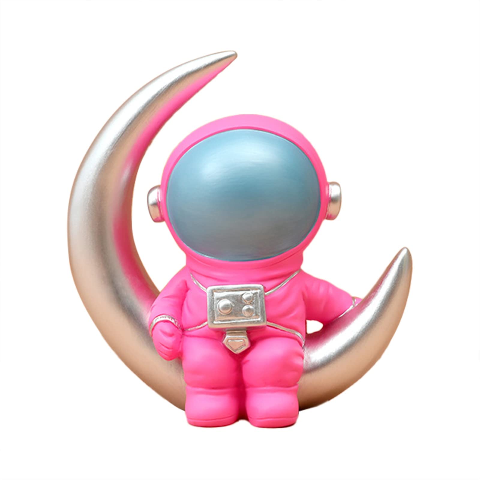 Gngr Pink Astronaut Figurine Decoration Polyresin Astronaut Statue Spaceman Figure Sculpture Ornament Space Theme Crafts For Kids (, One Size)