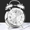 Valkyrie Flowing Second Large Size Nostalgic Analog Alarm Clock - High Sound Gift Clock White with Phosphor Light Alarm