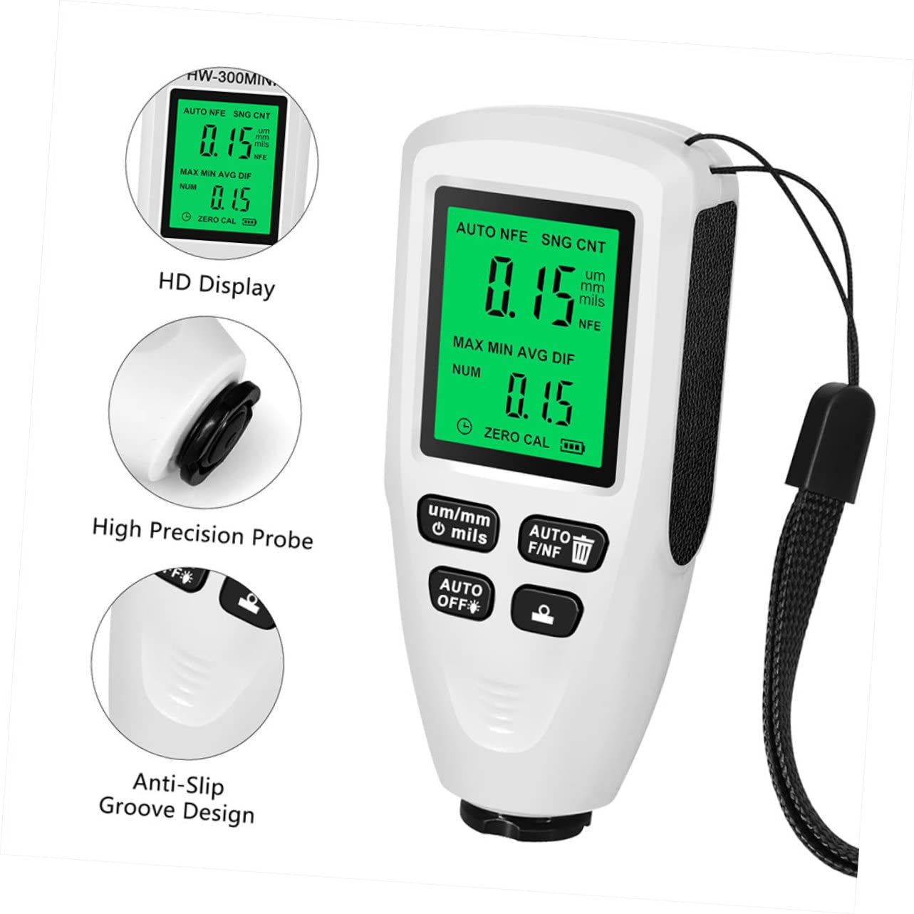 VILLFUL Coating Thickness Gauge Car Coating Thickness Meter Paint Depth Gauge Auto Car Paint Meter Auto Car Paint Gauge Paint Depth Meter Digital Meter for Automotive Coating