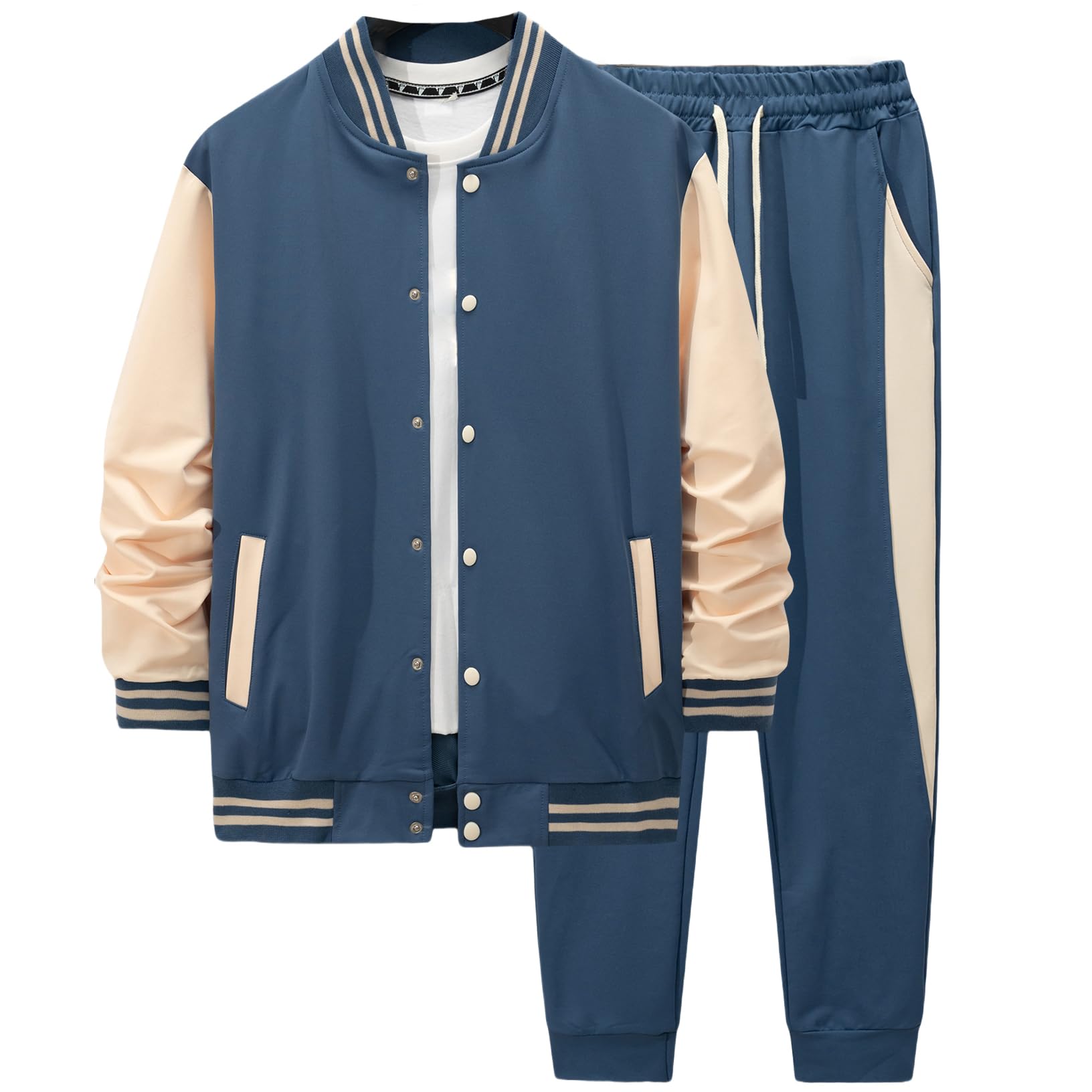 DONYKARRY Jogginganzug Herren Set Trainingsanzug Sportanzug Langarm Freizeitanzug Männer Tracksuit für Fußball Gym Fitness Sporthose