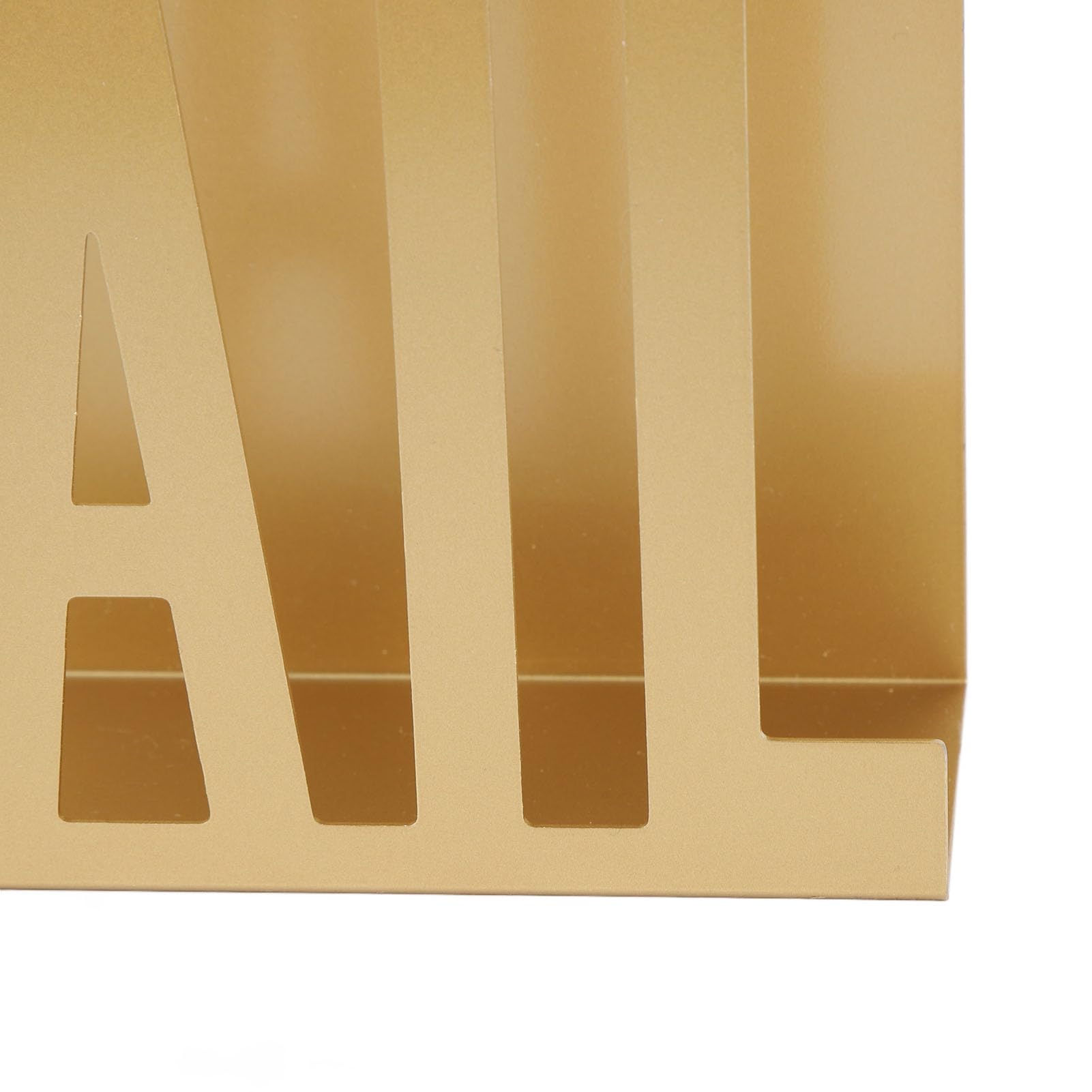 Portaposta in Metallo per Scrivania, Elegante Portaposta da Tavolo Dal Design Cavo per Fatture, Lettere, Documenti, Ideale Come Inaugurazione della Casa, Regali di Nozze (GOLD)