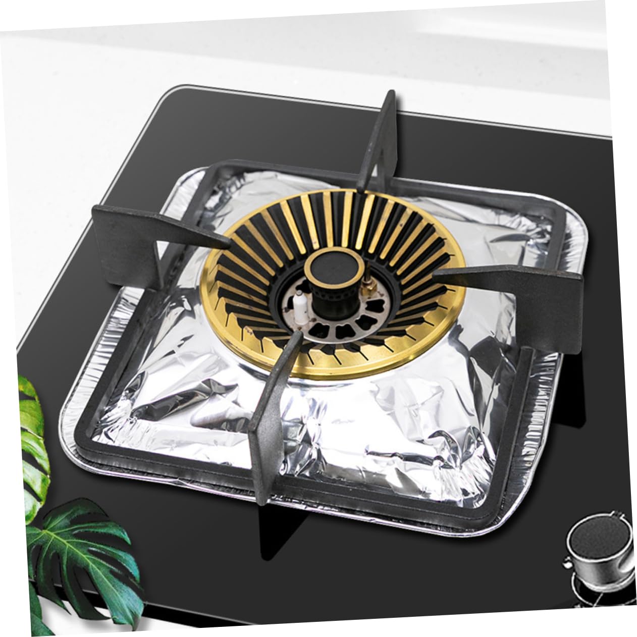 TOPBATHY 60pezzi Protezione Per Bruciatore Gas Coperture Antiaderenti Riutilizzabili Per Piani Cottura Facile Da Pulire e Resistente Agli Graffi Accessori Per Cucina Con Design