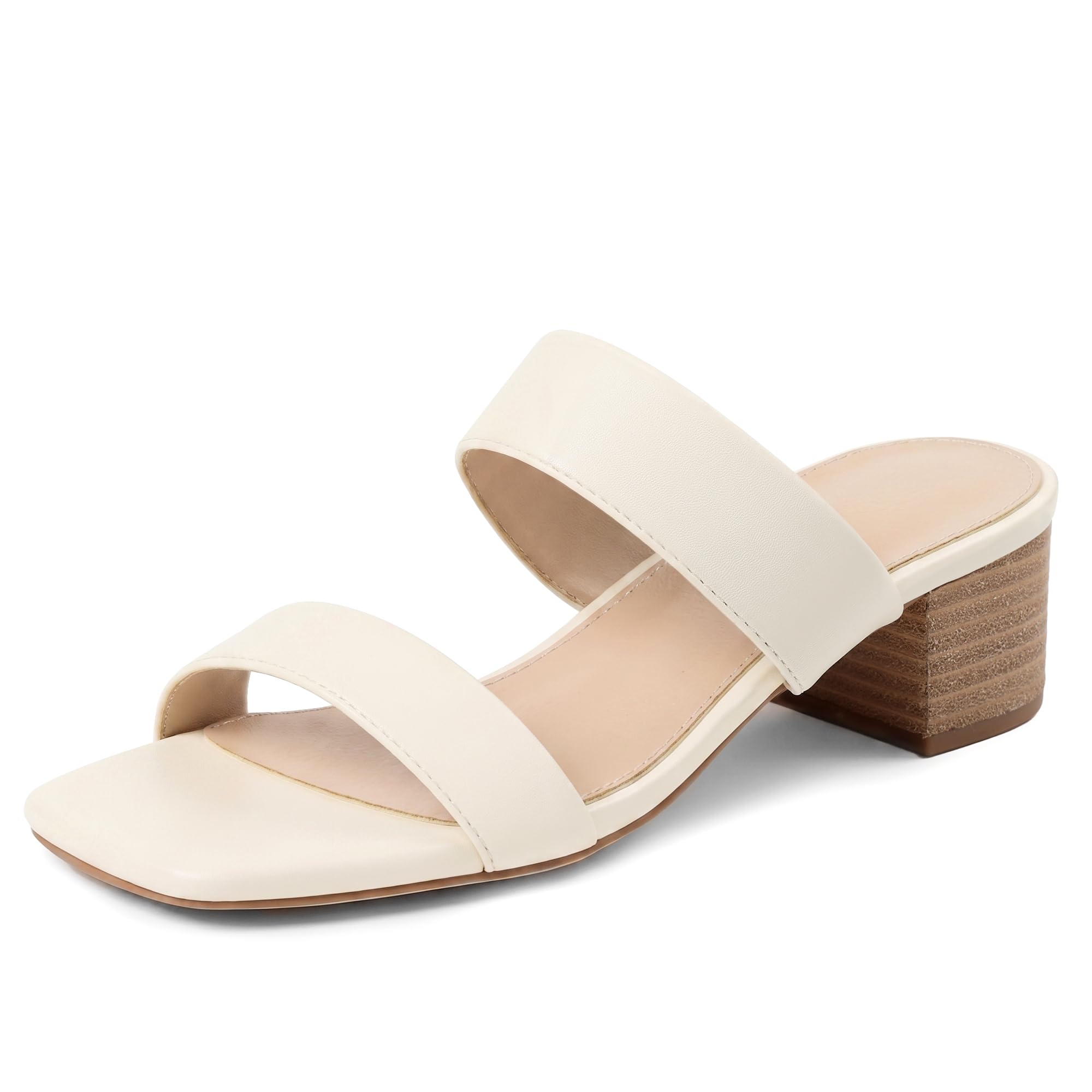 Marc Ford Women's Heeled Sandals Raffia Heels 2Inch Low Heels Beige Size8.5