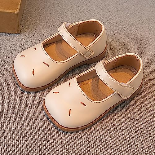 Girls Closed Toe Leaky Toe Solid Color Mary Jane Soft Bottom Princess Sandals Beach Prom Wedding Shoes Sandals 12 Girls4