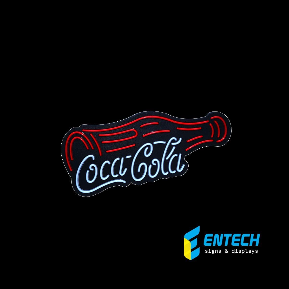 ENTECH Signs & Displays Coca-Cola | LED Neon Red and White | Glass