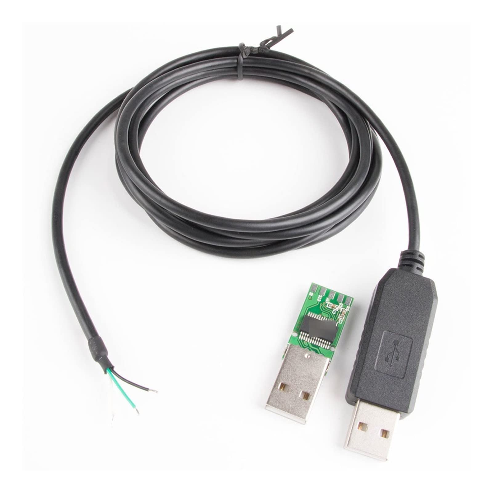 EVURU USB to 3Pin RS232 Wire End Cable Chipset TX RX Pinout 24 Awg Rs232 Adapter Converter Cable Assembly Wiring Types Cord