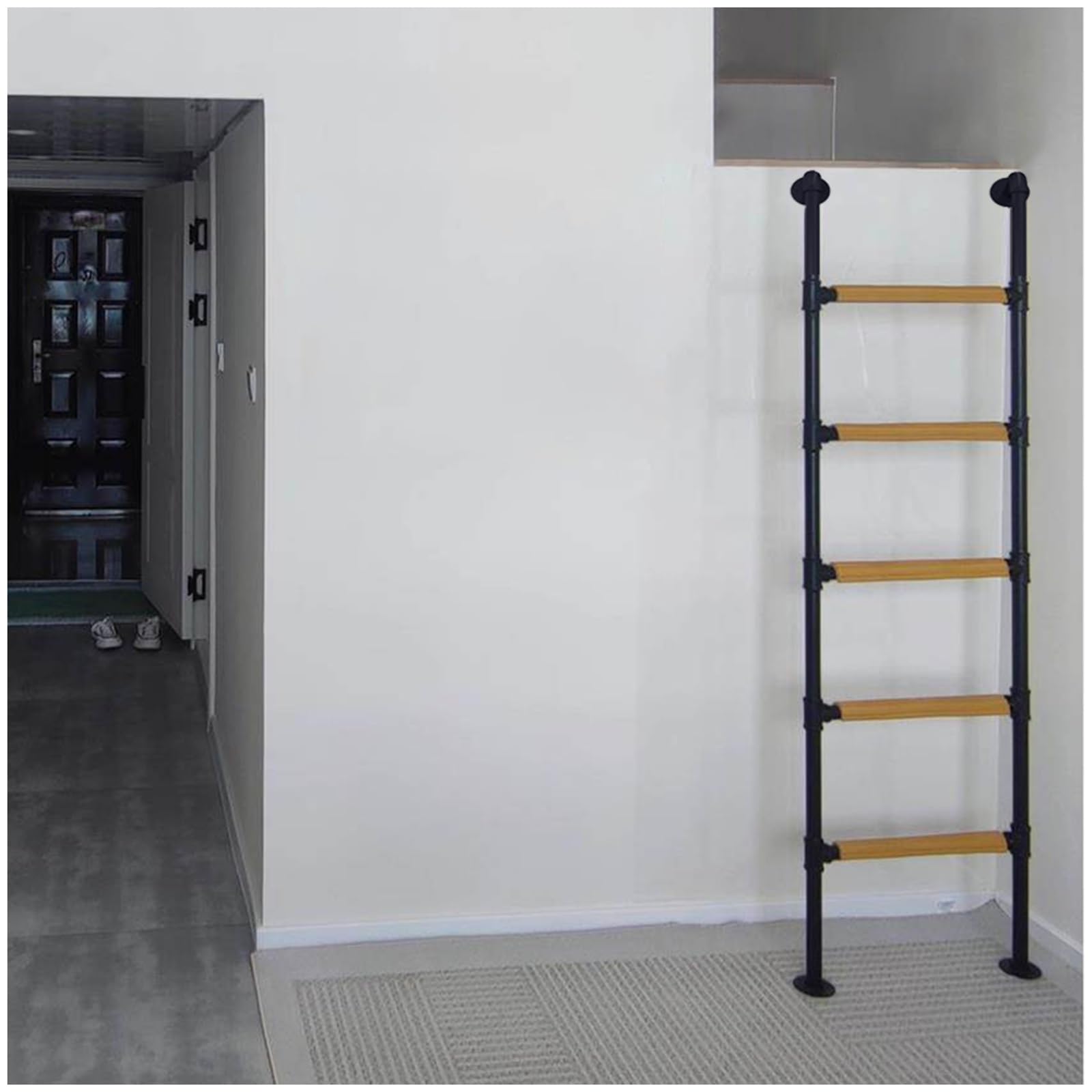 Escalera para litera con peldaños acolchados de hierro forjado de 4 a 7 peldaños