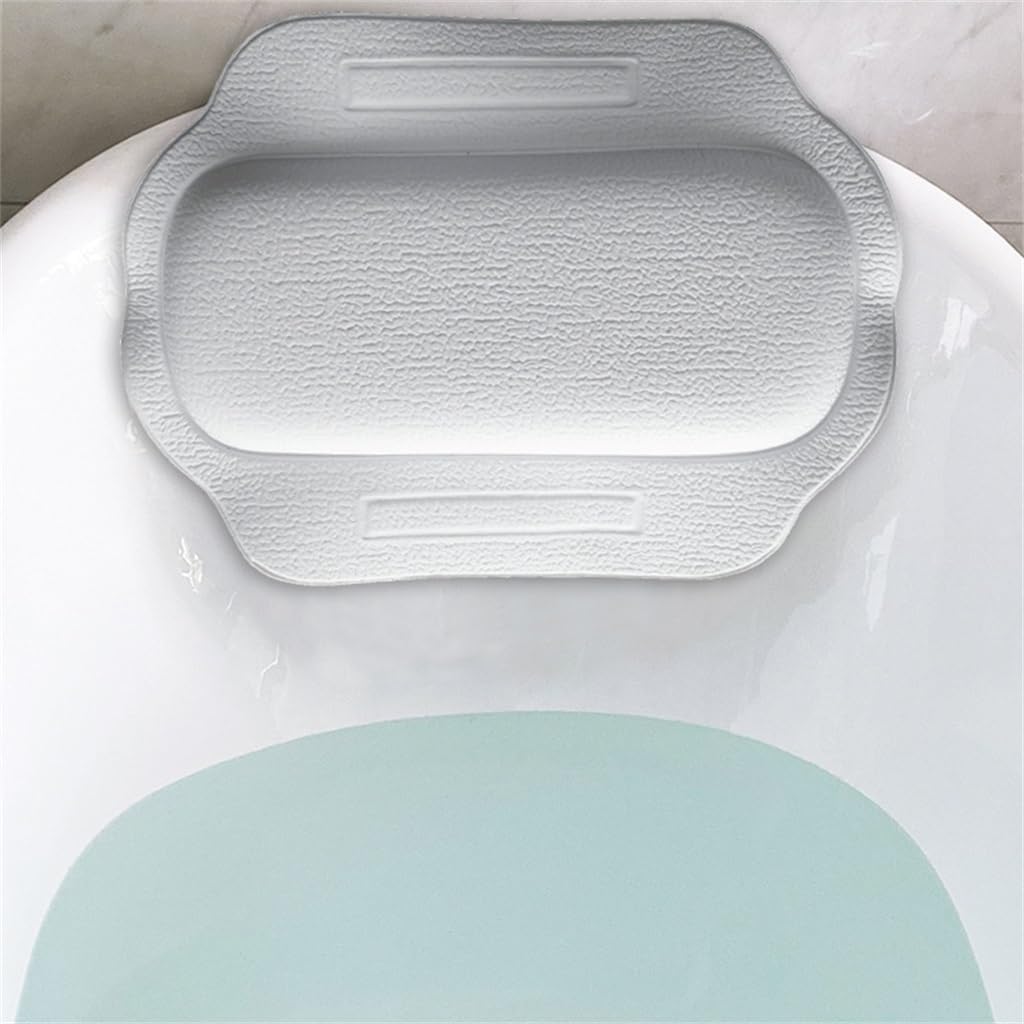 PVC Foam Bathtub Pillow Cushion Bathroom Bath Headrest Suction Cup