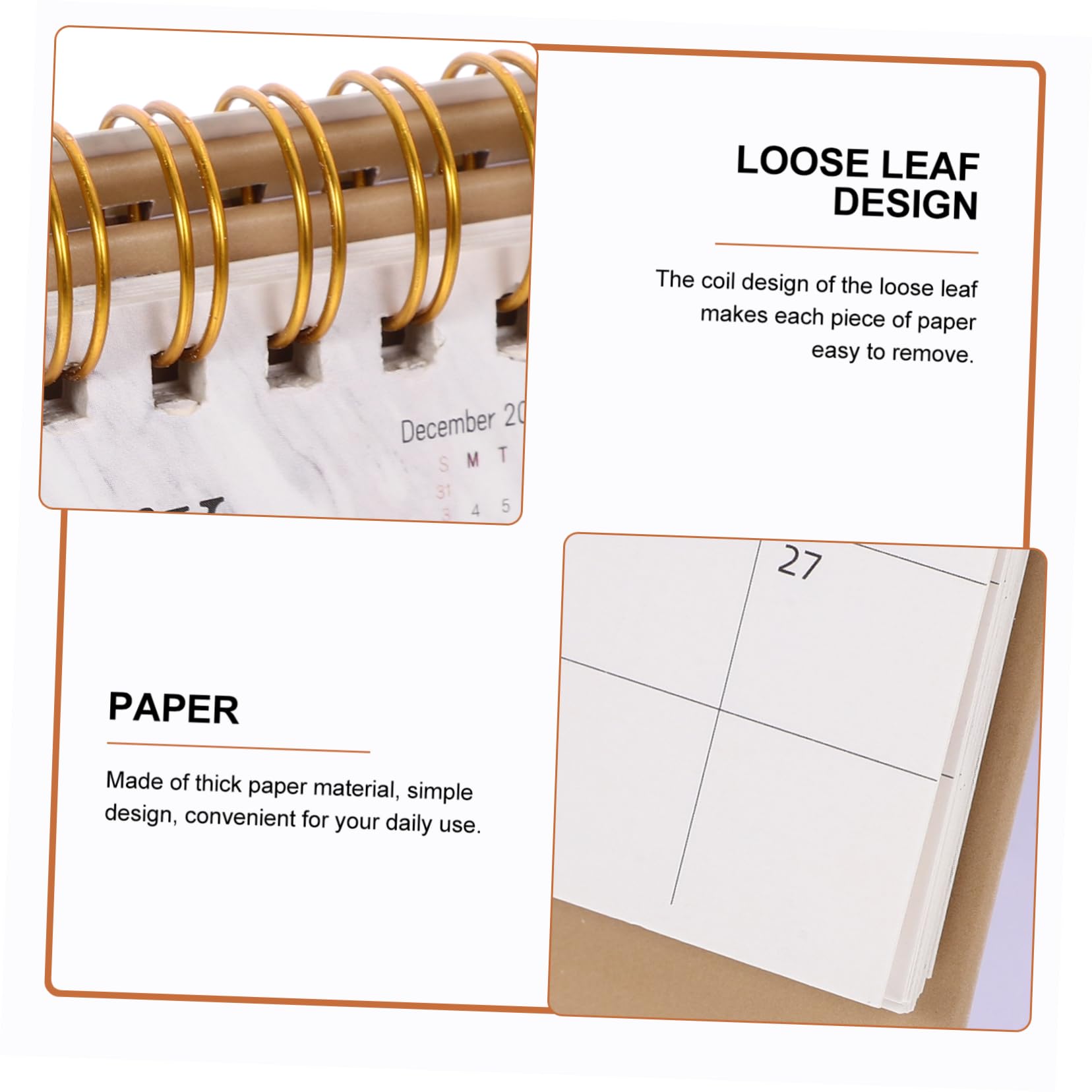 Tofficu 4pezzi Calendario Mensile Da Scrivania Con Design Marmo Organizzatore Per Ufficio e Casa Accessorio Decorativo Per Eventi e Appuntamenti Compatibile Con Spazi Ridotti