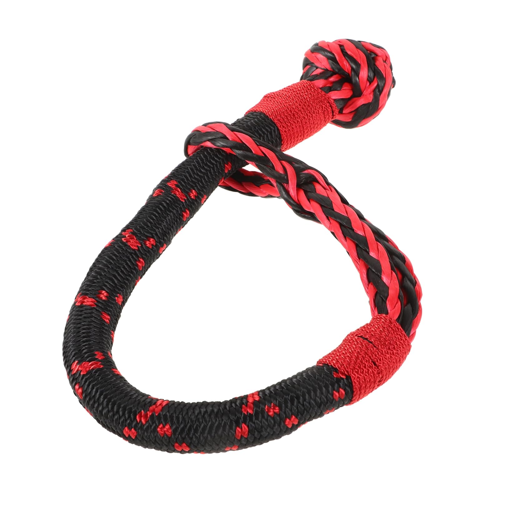 OUNONA Synthetic Rope with Heavy Duty Shackles Strength for Off Road Trucks Non Kinking Weather Resistant Winch Towing