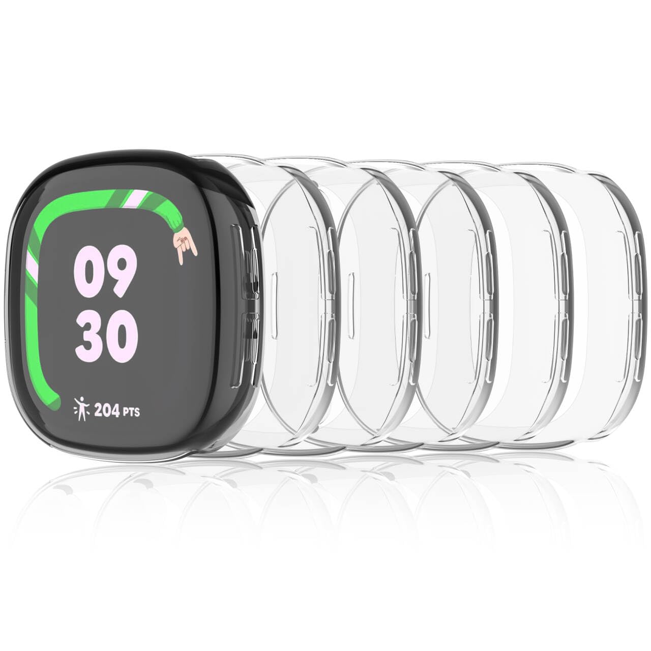 Screen Protector Compatible with Fitbit Google Ace LTE Case, Soft TPU Plated Case All-Around Protective Screen Full Cover Bumper Compatible for for Fitbit Google Ace LTE Smart Watch