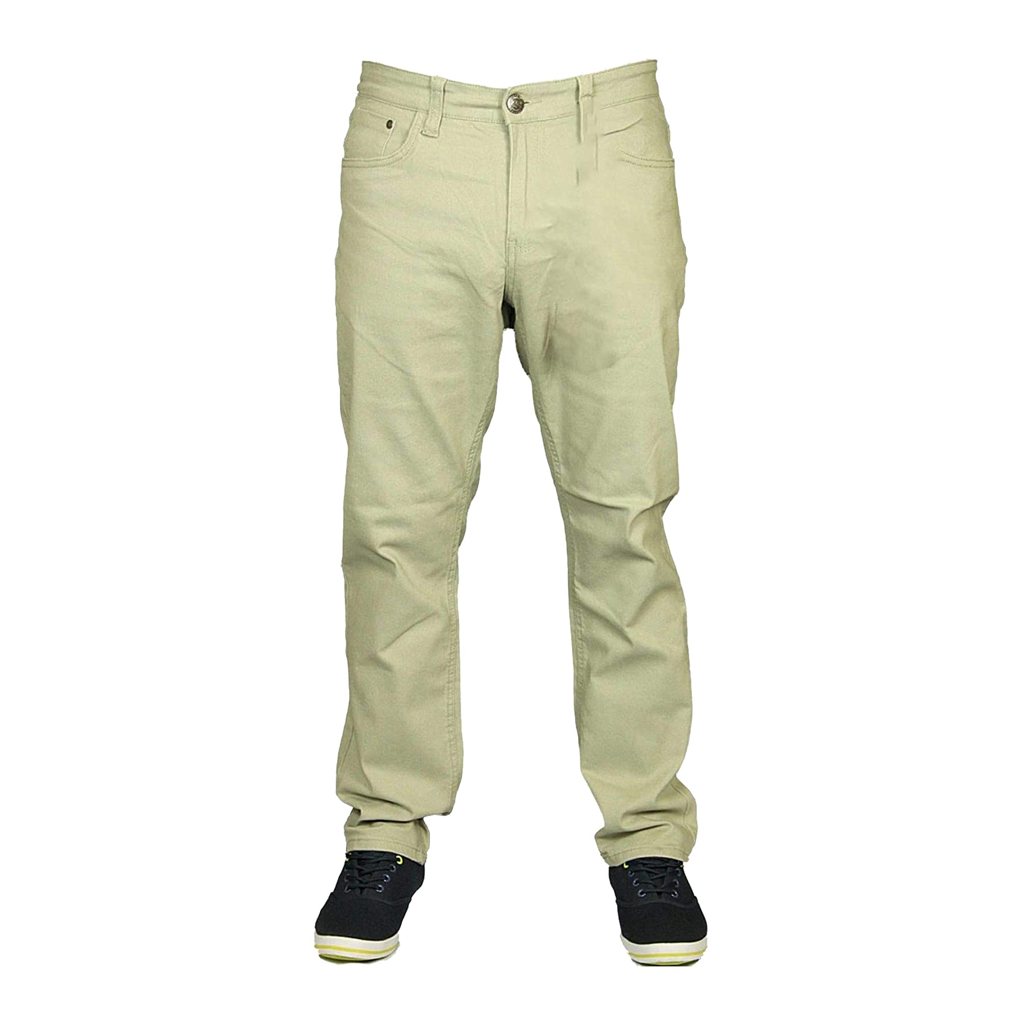 Kam Men's Gin Chino Classic Fit Casual Smart Trouser Pant For (Available In Big And Tall ), Stone Colour, Size: 56W / 32L
