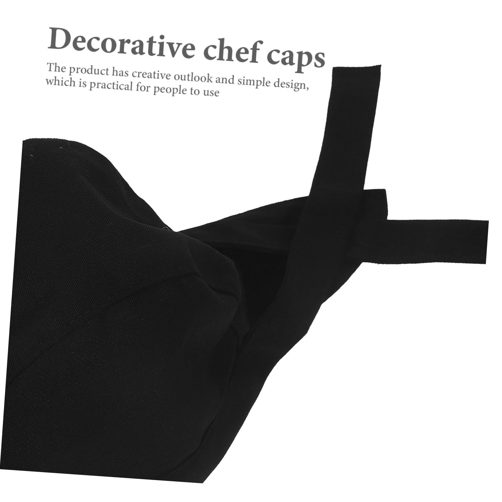 Veemoon Cappelli da Chef in Cotone Nero, 6 Pezzi, per Cucina e Ristorante | Design Semplice e Classico, per Chef e Personale di Sala, Uso in Pub e Bakery