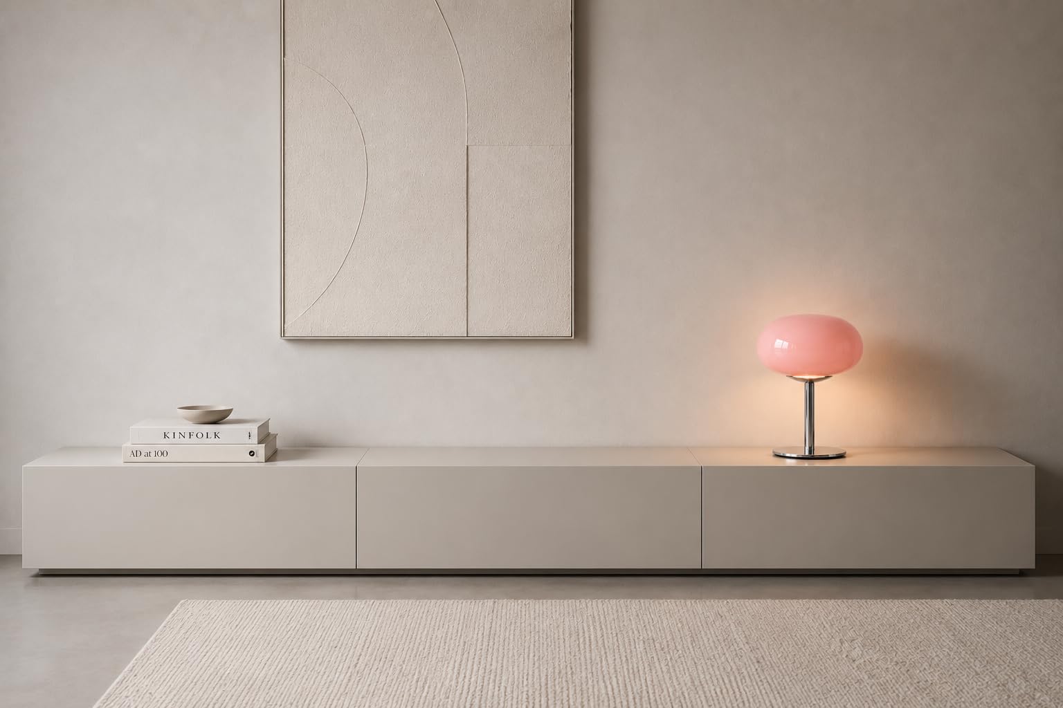 Rosé Aura – Moderne Design-Tischlampe aus Metall & Glas – Rosa Pilzlampe Ø 20 cm – 28 cm Höhe – Elegante Deko-Leuchte für Wohnzimmer, Schlafzimmer & Sideboard