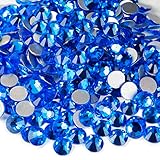 Genie Crystal ss20 Capri Blue Flatback Rhinestones 1440 Pcs Pack, 5mm Glass Non Hotfix Rhinestone for Bling Tumbler, Shoes, DIY Crafts, Glitter Decoration
