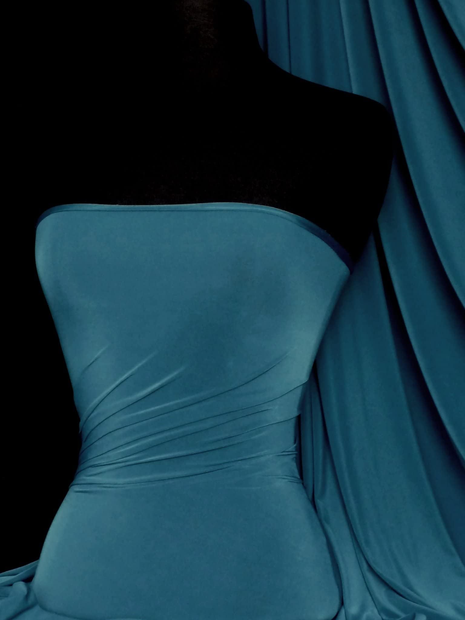 Premium Quality Silk Touch Jersey Stretchy Dressmaking Fabric Sold by The Metre 50+ Colours in Stock Same Day Dispatch by Tia Knight Teal