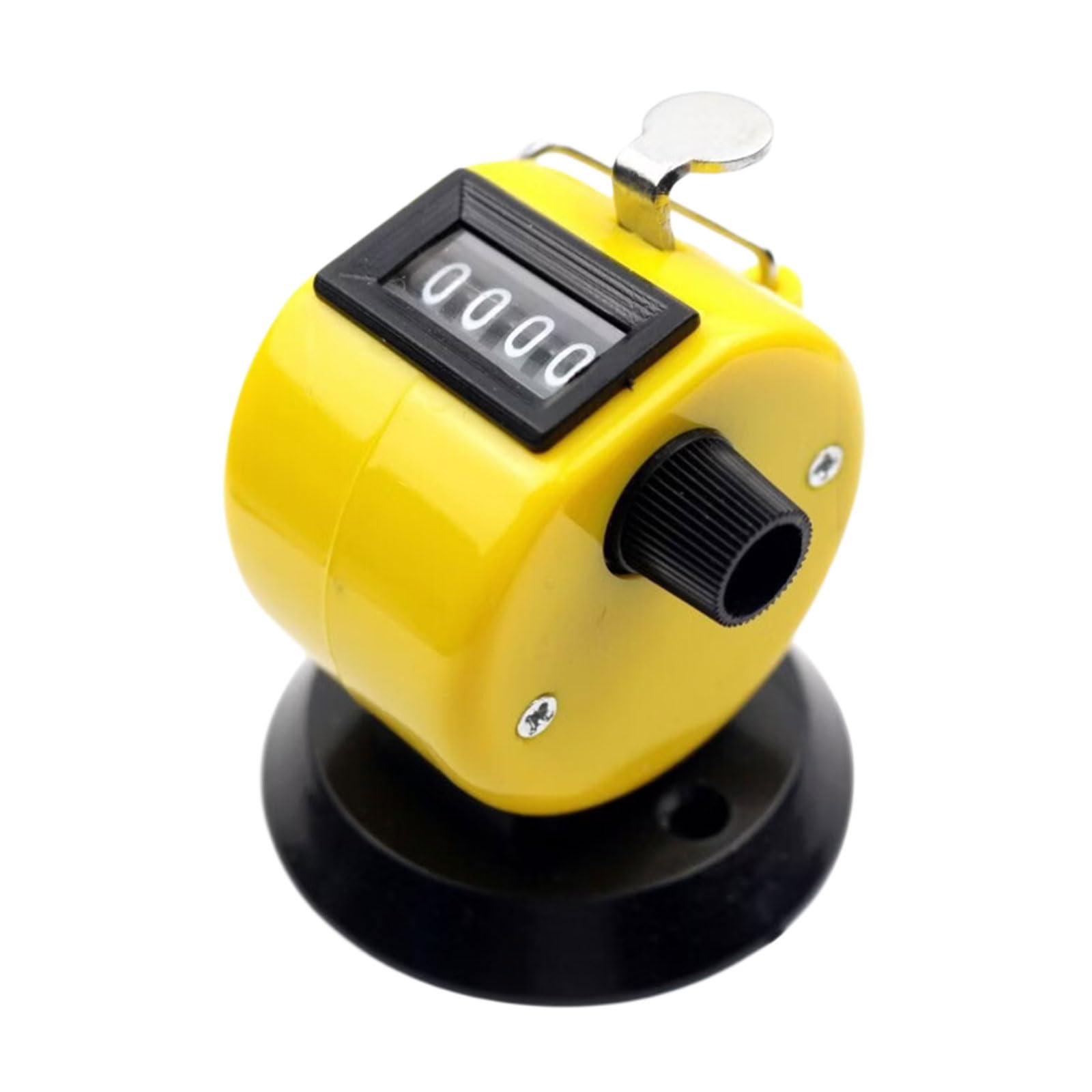 Tertioi Yellow Abs Hand Counter With Base Factory Warehouse Sports Events And Inventory Counter Machine Designed No Batteries Required Simple Counter