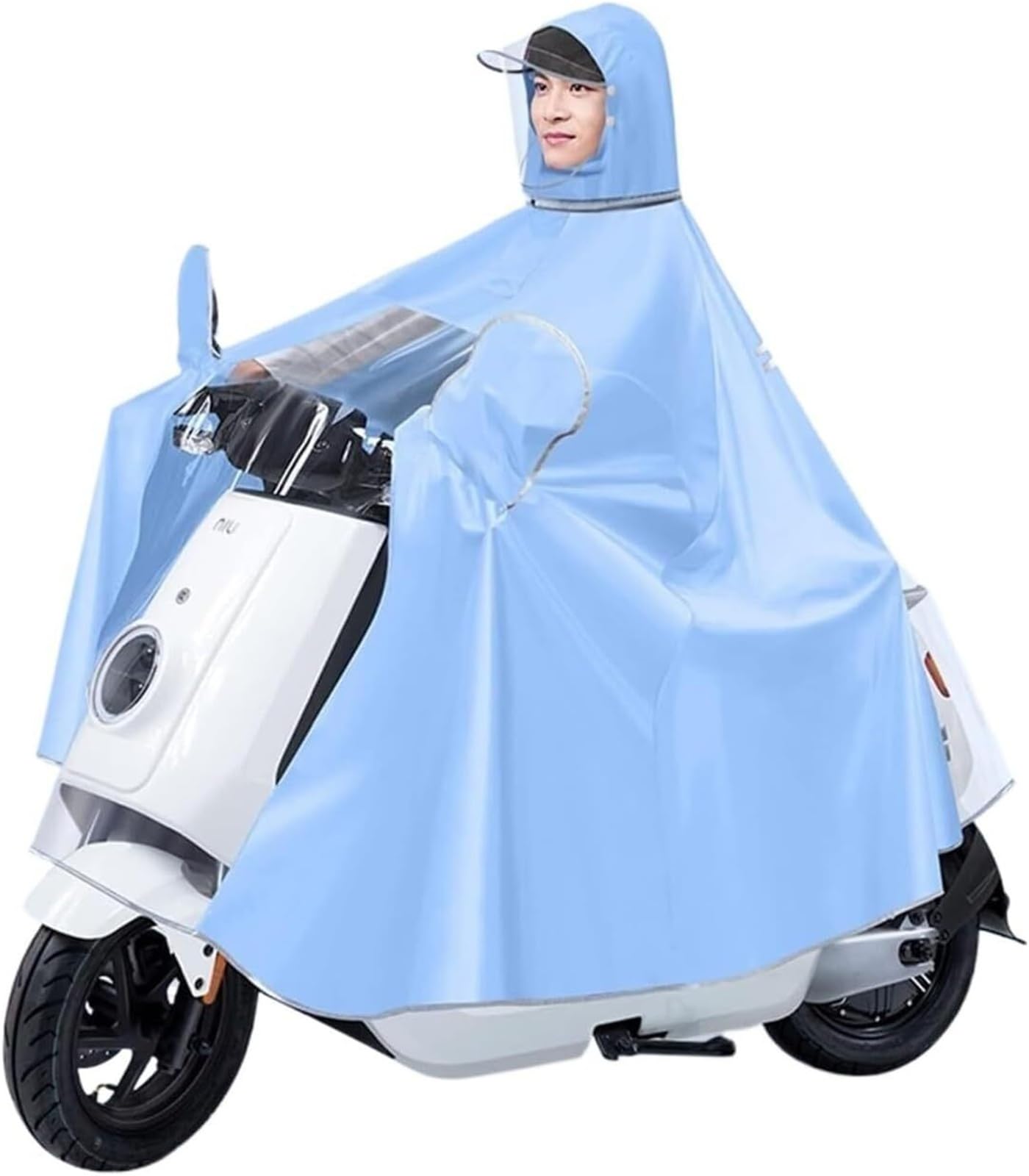 Peleryna przeciwdeszczowa na skuter mobilny Rowerowe ponczo przeciwdeszczowe do skutera elektrycznego, motocykla, wielokolorowe, wiele rozmiarów(Blu,4XL)