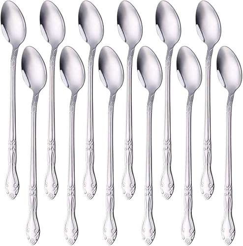 Miniatura 303 de Juego de 12 cucharas de café, mini cucharas de café, cucharas de espresso de acero inoxidable, cucharas pequeñas para postre, té, aperitivo, 4.6