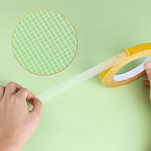 Miniatura 3 de KINBOM 1 rollo de cinta de doble cara resistente 039 x 66 pies 656ft cinta adhesiva de tela transparente superadhesiva adhesivo de pared fuerte de