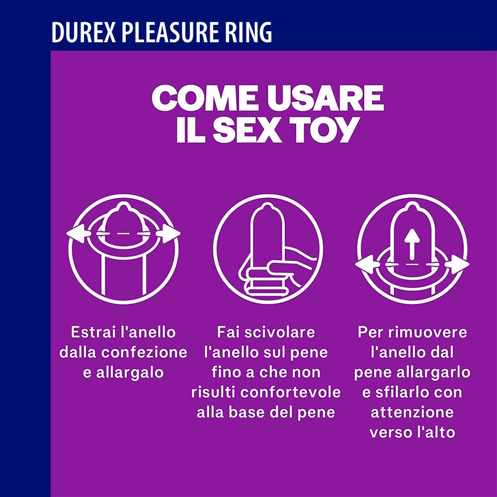 Durex Kit Anelli Play Little Devil, Play Intense Vibration, Pleasure ring Vibratori, Anelli Stimolanti per lui e per lei, 3 Pezzi