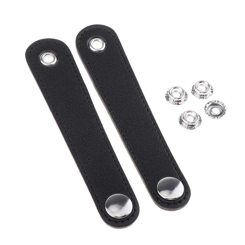 perfk 2 Pièces pour Accordéon Fixation de Sangle avec 4 Boucles pour Accordéon pour Basse - 12cm
