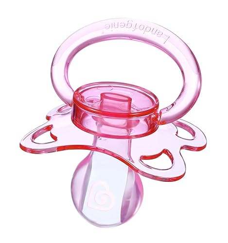 Miniatura 6 de Landofgenie Chupetes grandes del tamaño adulto del escudo fijó el chupete del diseño transparente de la forma