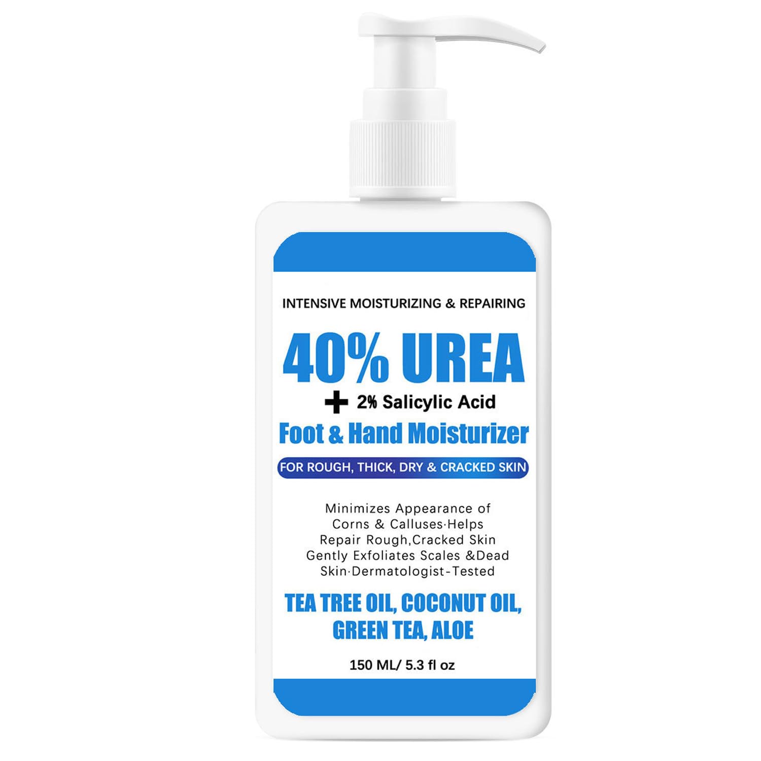 Urea Cream 40% with 2% Salicylic Acid for Dry Cracked Feet 5.3 oz