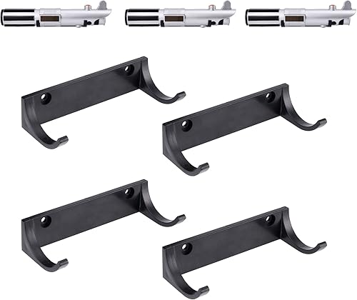 LEKUSHA Soporte de pared para sable de luz, soporte de gancho para sable de luz, compatible con cualquier empuñadura de sable de luz, color negro,