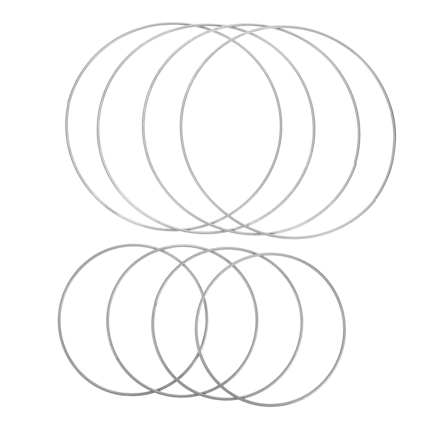 Happyyami 8pcs Metal Flower for DIY Crafts Macrame Rings for Wreaths Dream Catchers and Floral Decorations Sturdy Metal for Decor