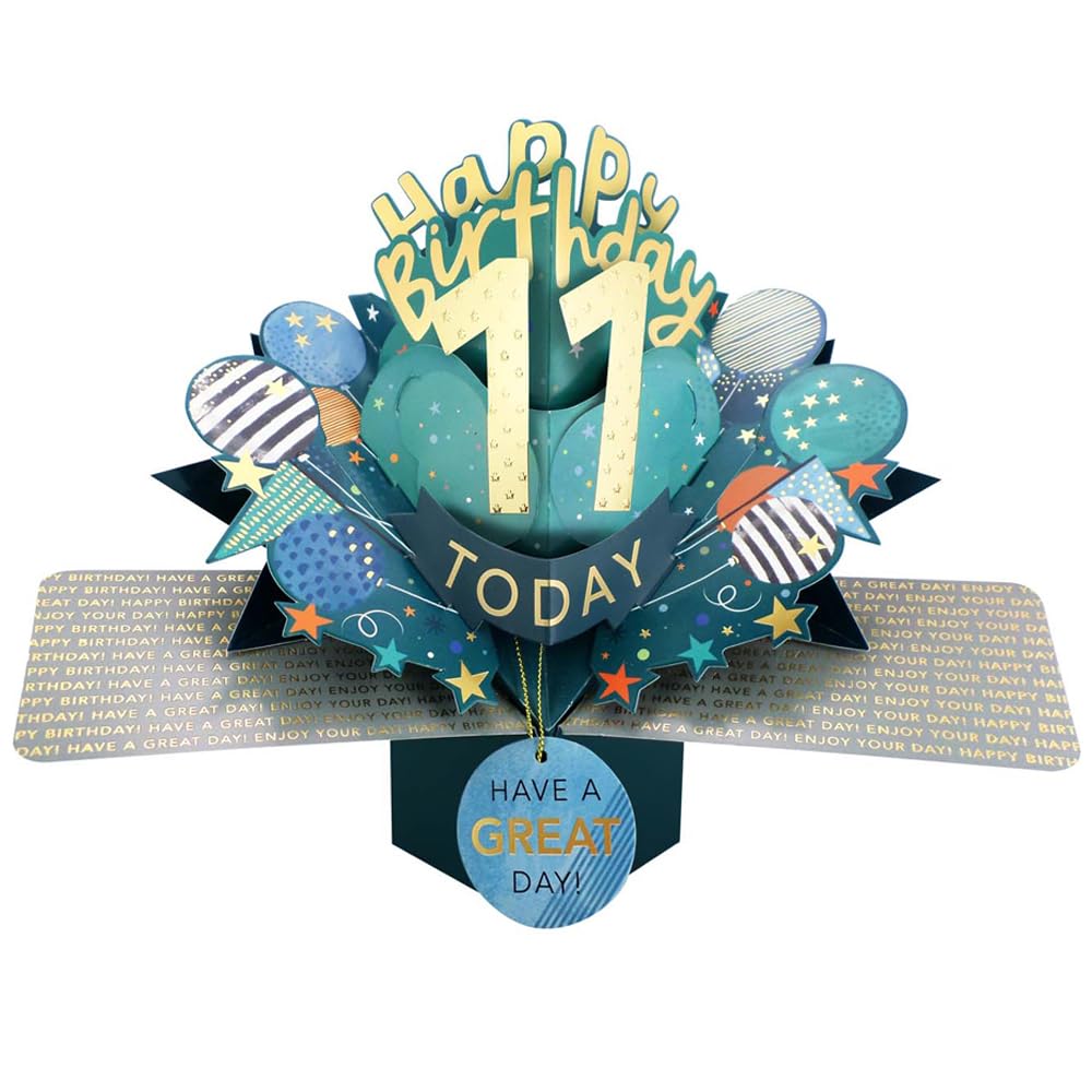 11 Today Happy 11th Birthday Pop-Up Greeting Card Love Kate's Pop Up Cards Him Design POP237MC11 — image 1