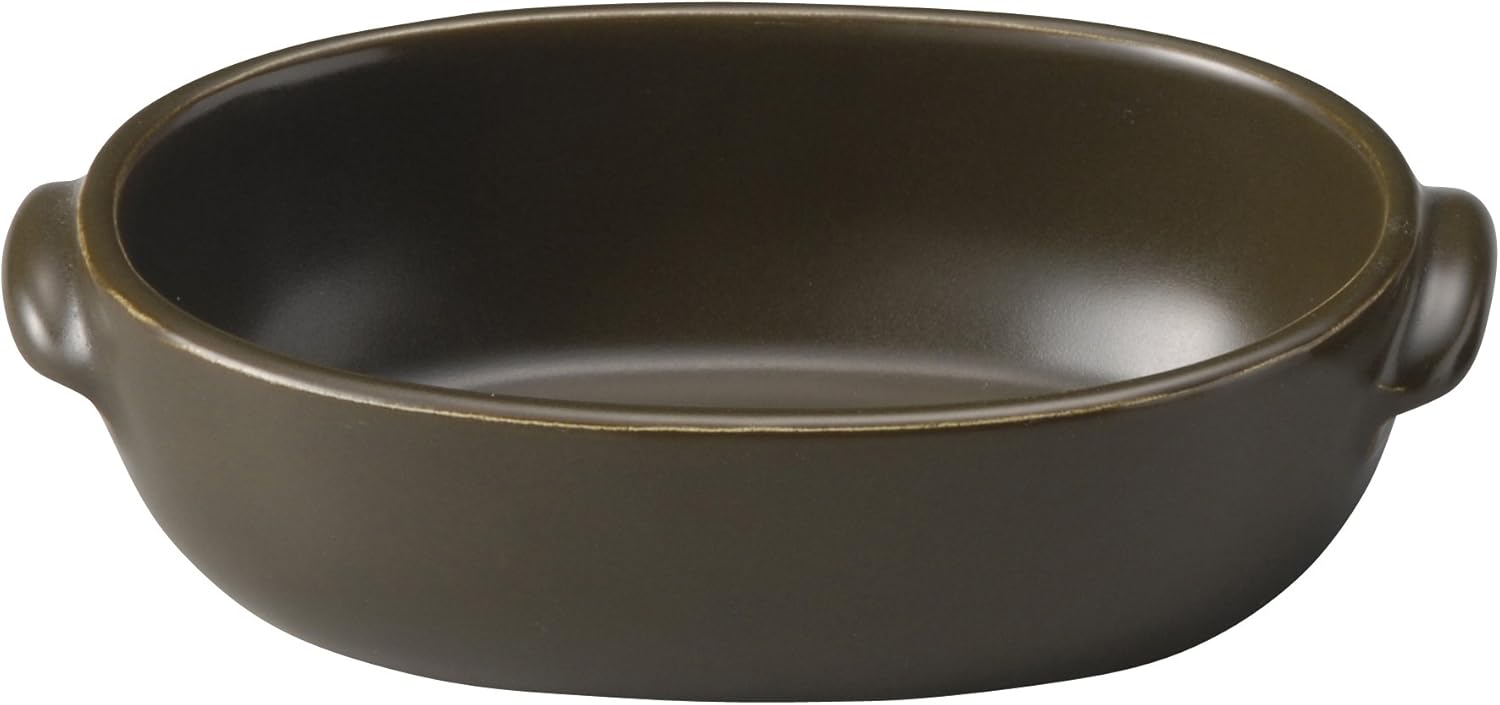 Sanko Banko Ware Oval Gratin Green S Bar 15343