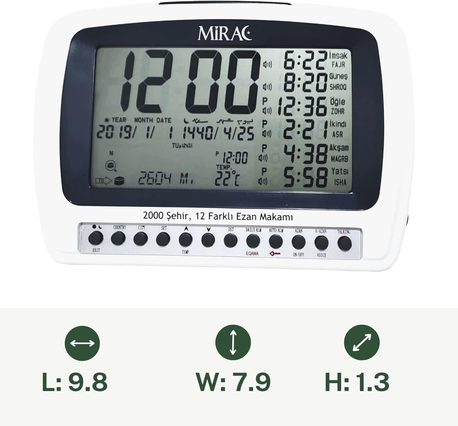 Azan Turm Al Salama Azan Wecker Digitale Gebetsuhr Mit Adhan