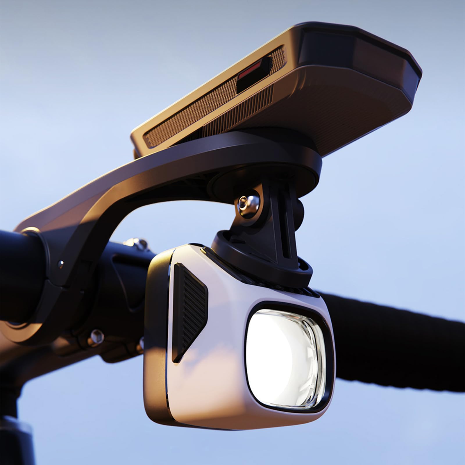 Luce anteriore per bici da strada Potente faro per biciclette Lampada da ciclismo impermeabile Lampada da ciclismo ad alta luminosità Strumento per esterni Potente faro per biciclette