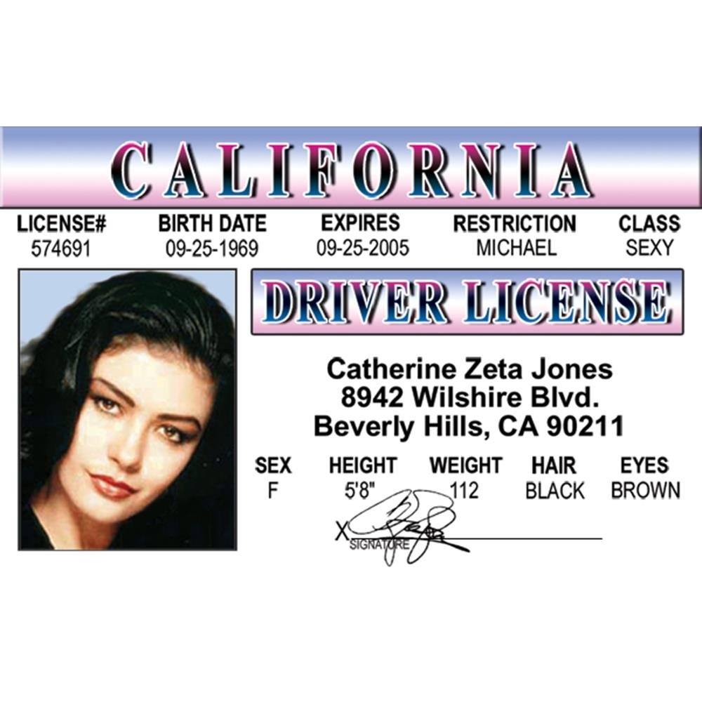 芸能人カード Amazon.com: Signs 4 Fun Parody Driver's License | Catherine
