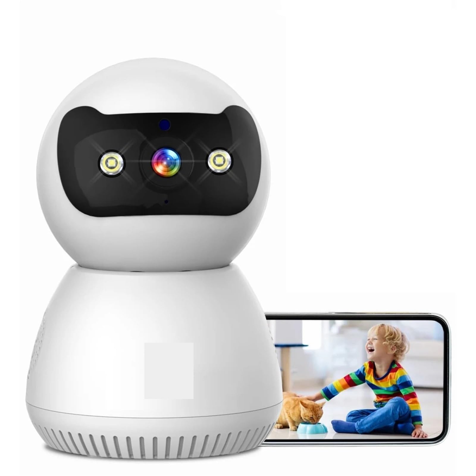 JVDDI 5MP Smart WiFi IP Camera Surveillance Camera Automatic Tracking Indoor Wireless Security Home CCTV Baby Monitor(3MP No SD)
