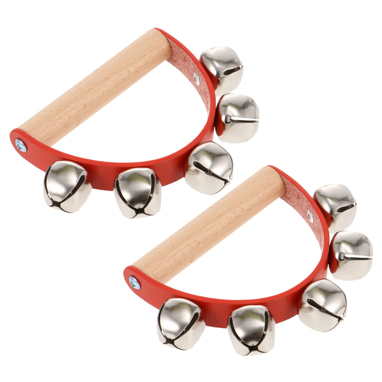Bâton à Grelots Nino Percussion Pour Enfants Dès 3 Ans - Instrument Éveil Musical - Bois De Chêne De Siam Naturel - Longueur ~12 Cm
