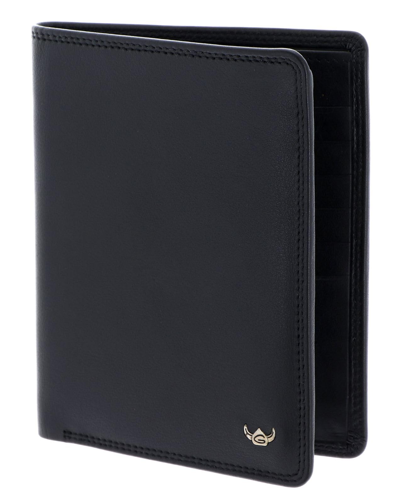 Golden Head Leder Kartenetui Polo RFID Protect Scheintasche ohne Münzfach 1328 Schwarz