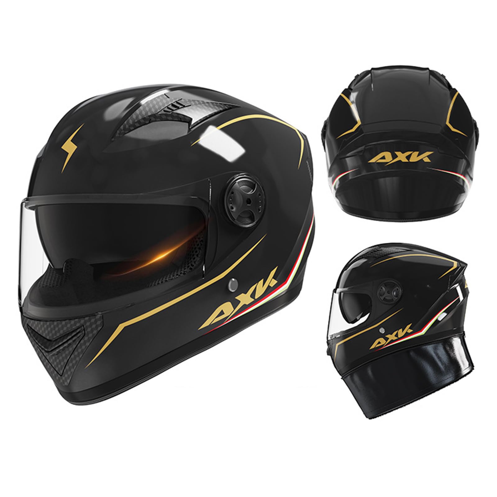 ARMAANMotorcycle Full Face Flip-Up Helmet, DOT/ECE Approved, Outdoor Motorbike Scooter Downhill Mountain Bike Crash Protective Helmets, Lightweight Ventilated, Unisex Adult,Color H-(55~62cm)