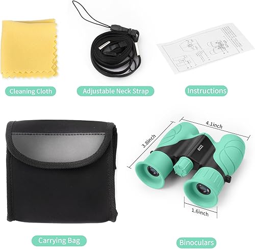 Miniatura 3 de MDUKEY Prismáticos para niños, prismáticos de alta resolución de 8 x 21 para niños de 3 a 12, 8 a 12 años, binoculares de juguete de regalo para