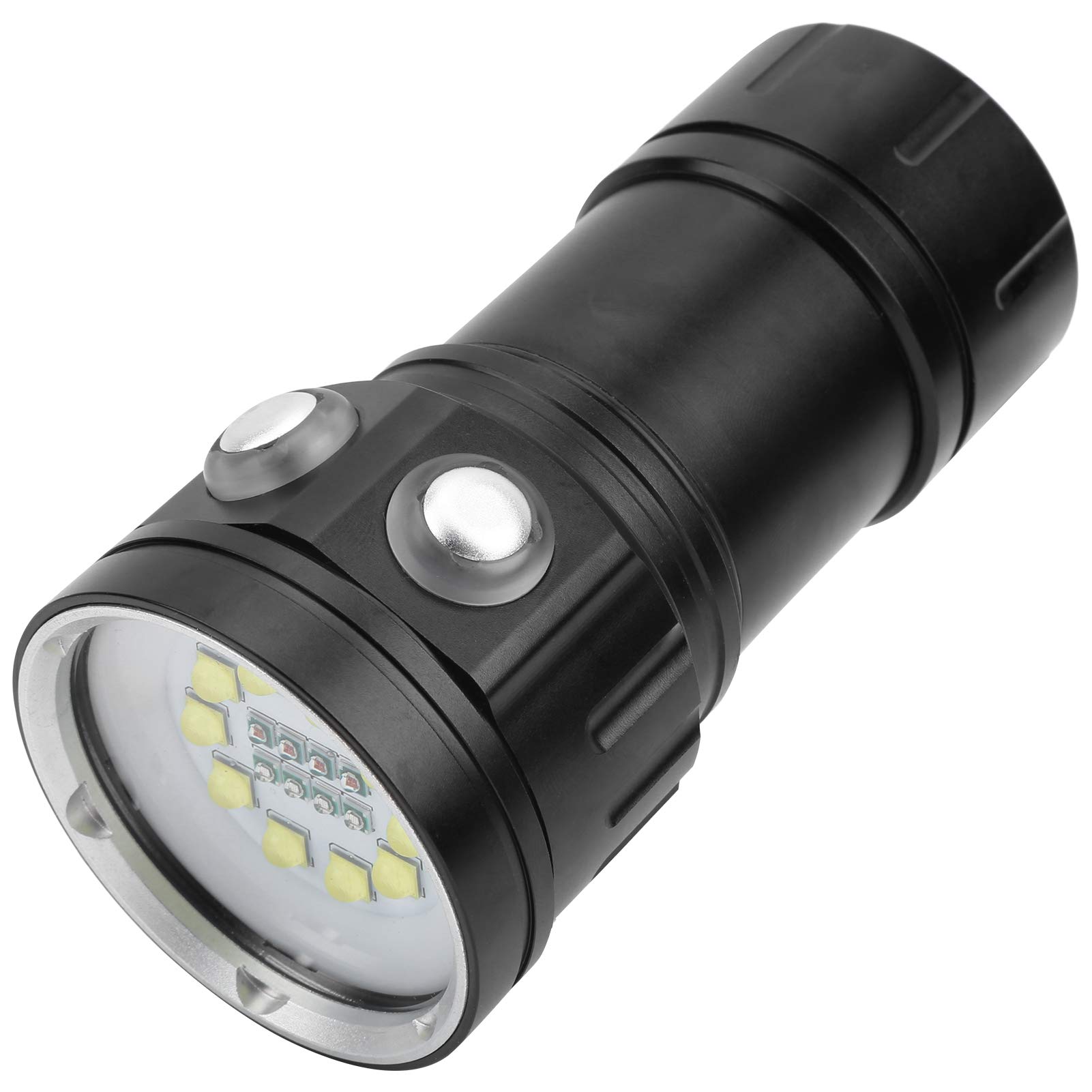 EMUKOEP Professionelle Unterwasserbeleuchtung, Tragbare LED-Tauchtaschenlampe für Tauchbegeisterte