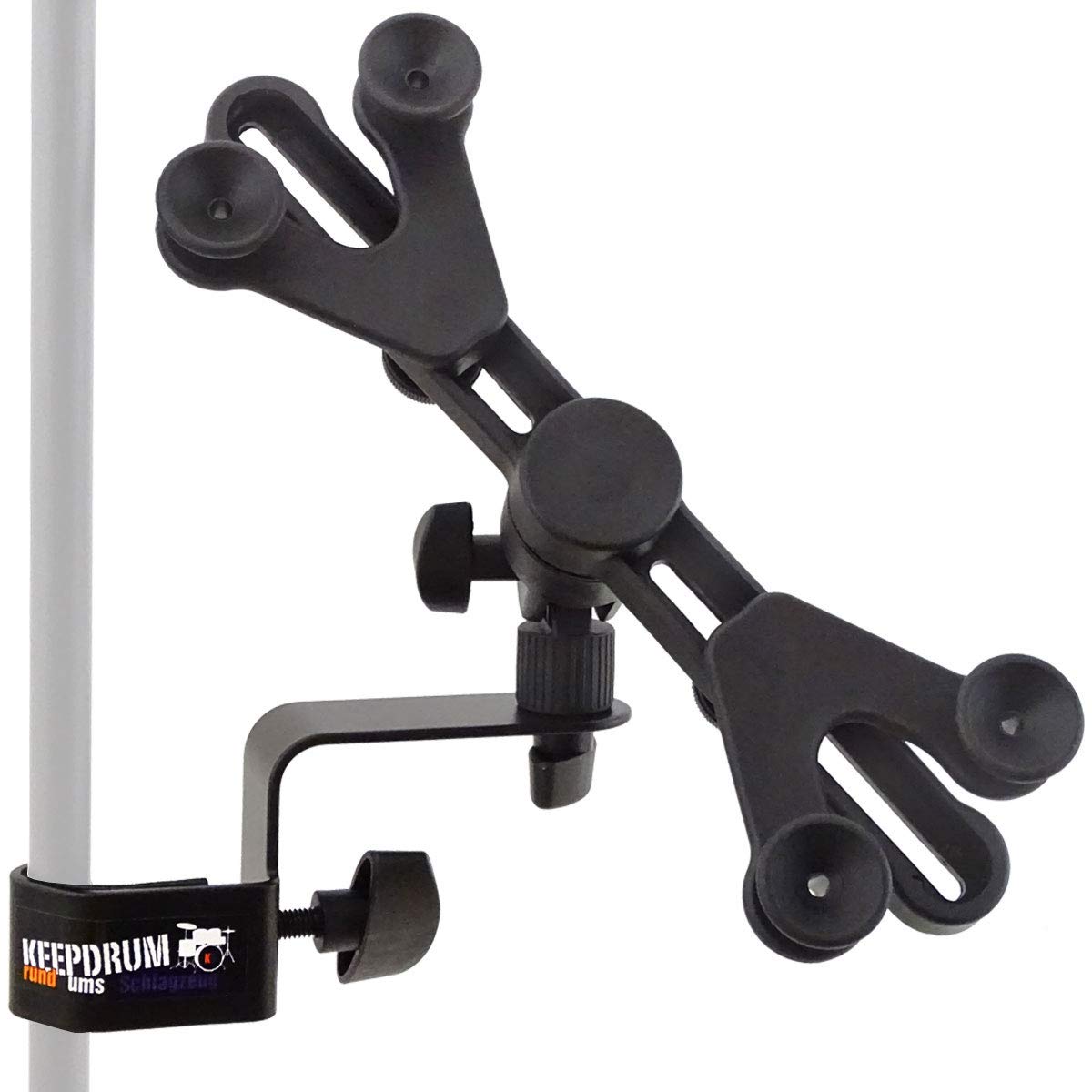 keepdrum Mikrofonständer mit Galgen + Universal Tablet-PC- Halterung